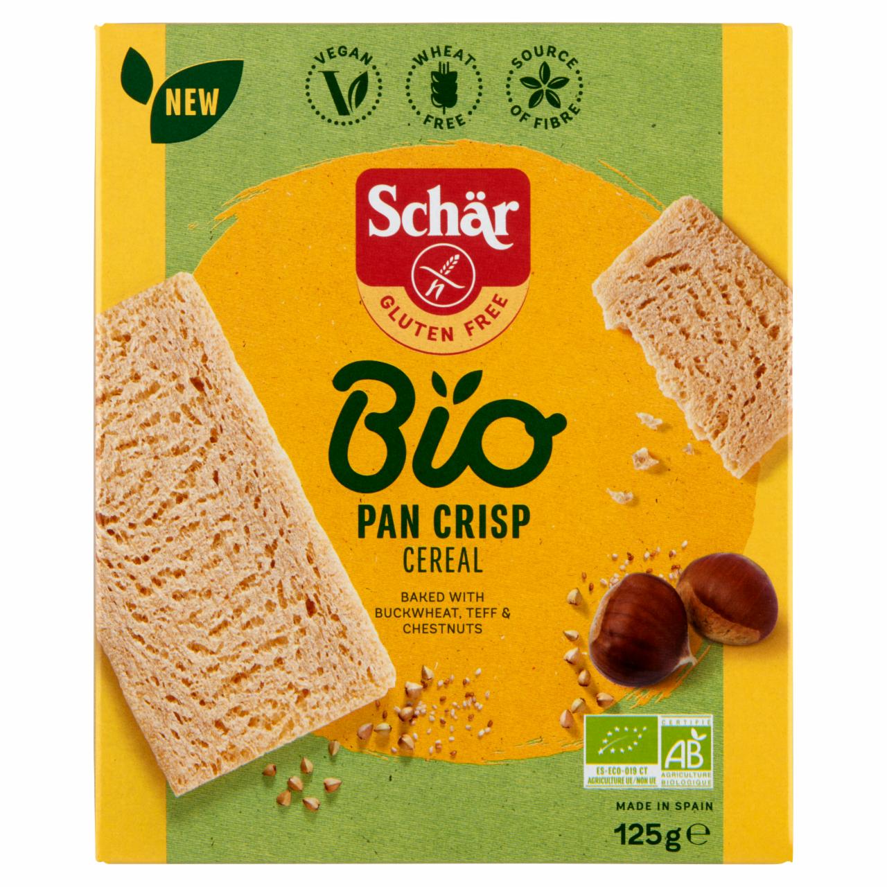 Zdjęcia - Schär Bio Pan Crisp Bezglutenowe ekologiczne chrupkie pieczywo wieloziarniste 125 g (21 sztuk)