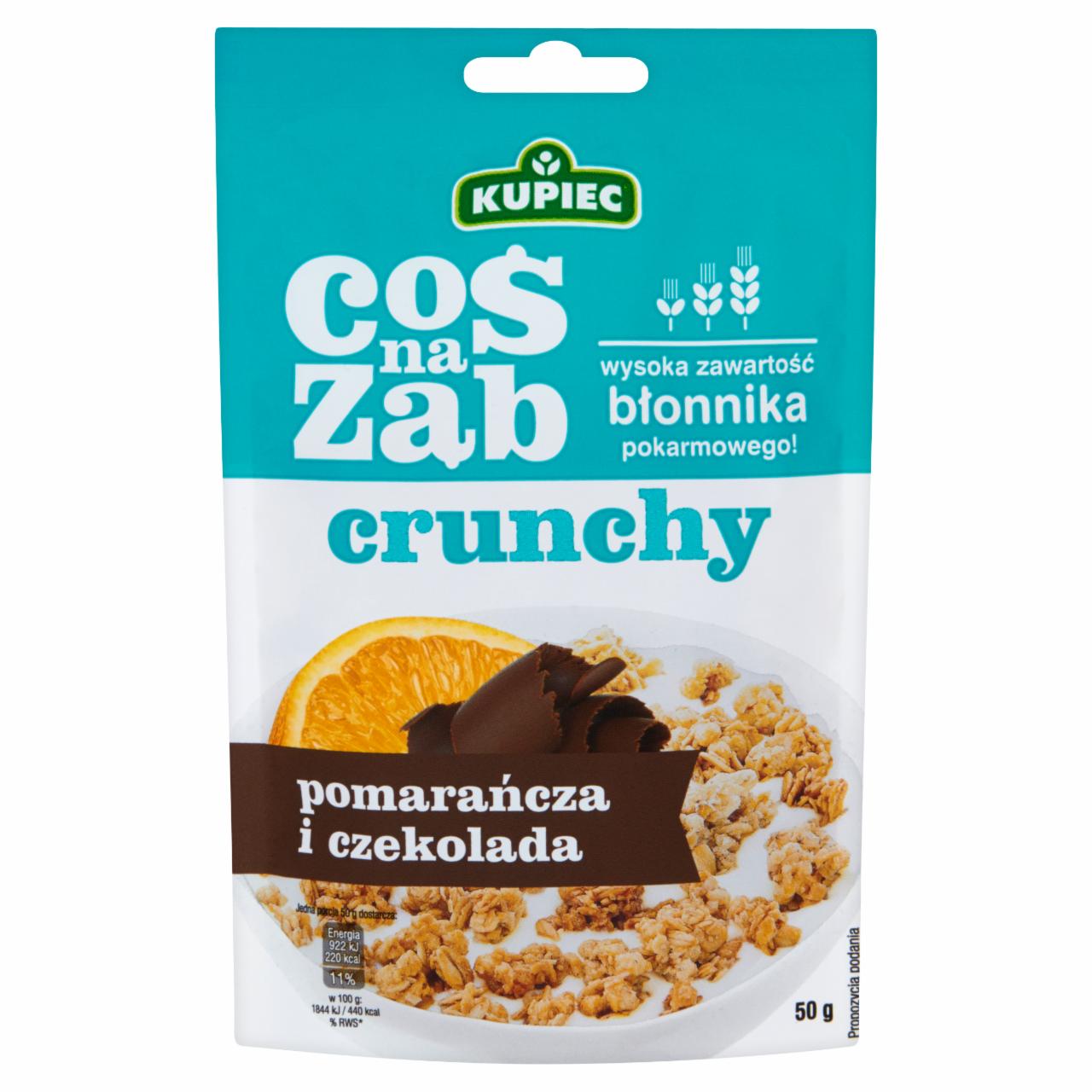 Zdjęcia - Kupiec Coś na ząb Crunchy pomarańcza i czekolada 50 g