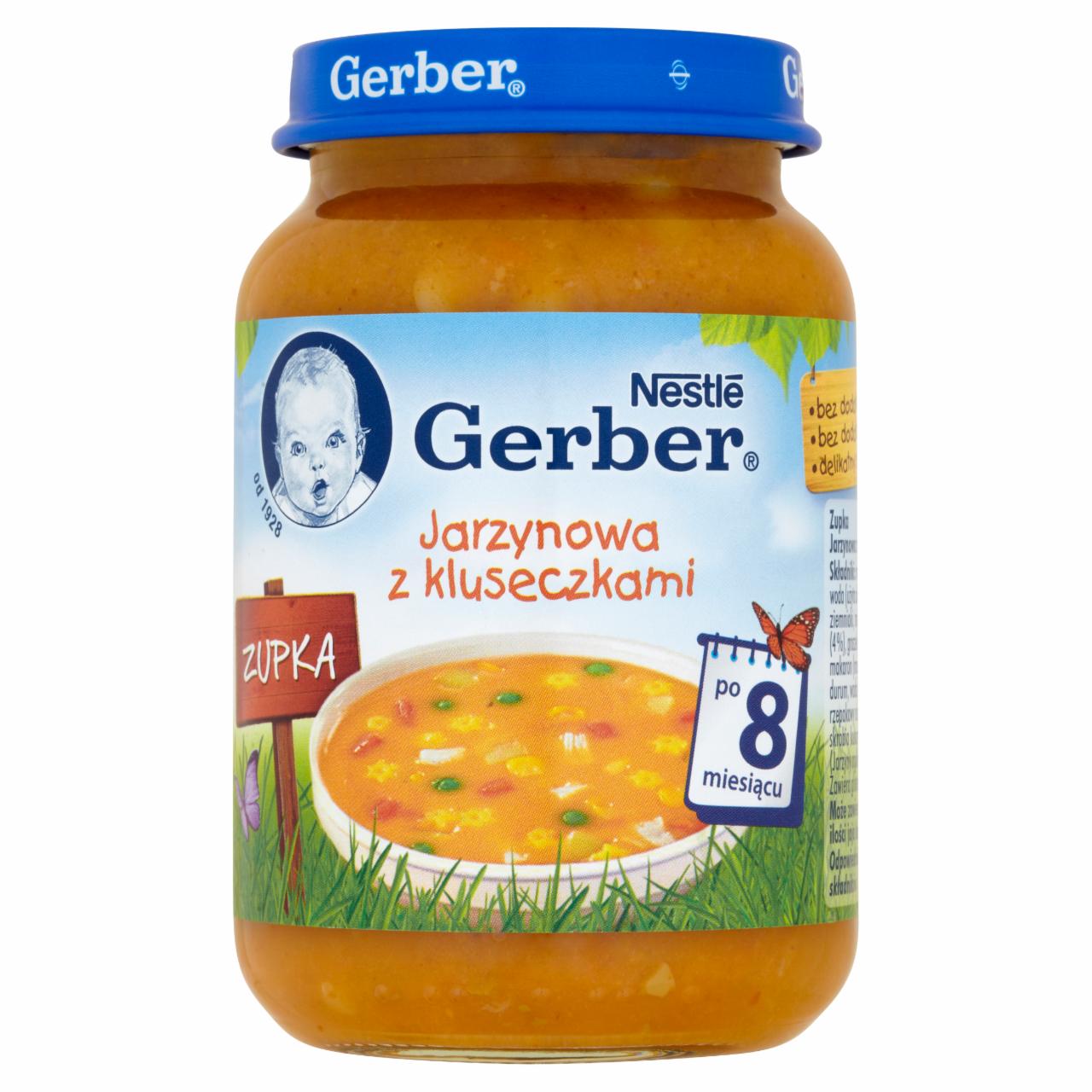 Zdjęcia - Gerber Zupka Jarzynowa z kluseczkami po 8 miesiącu 190 g