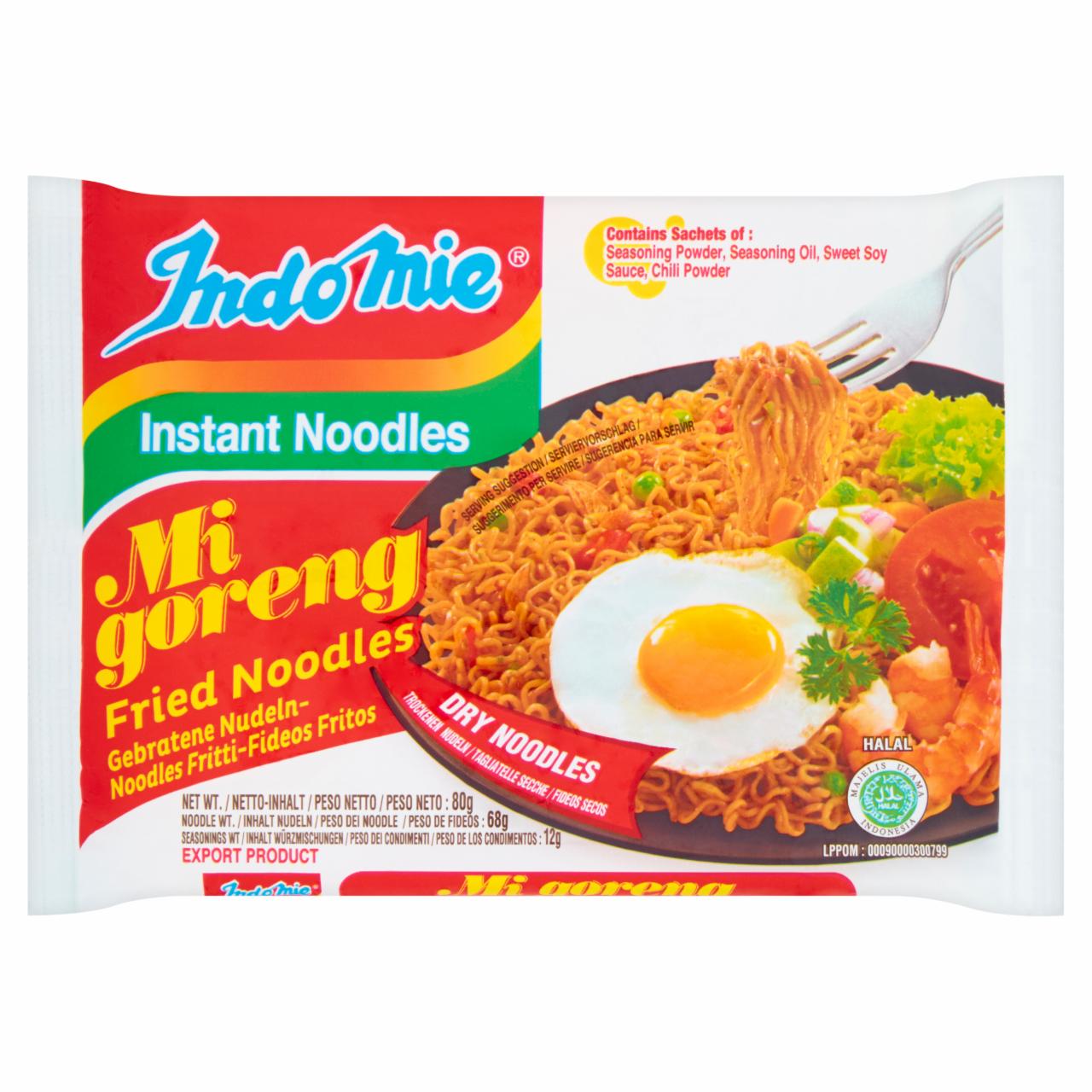 Zdjęcia - Indomie Mi Goreng Azjatyckie danie z makaronu pszennego z kurczakiem i warzywami 80 g