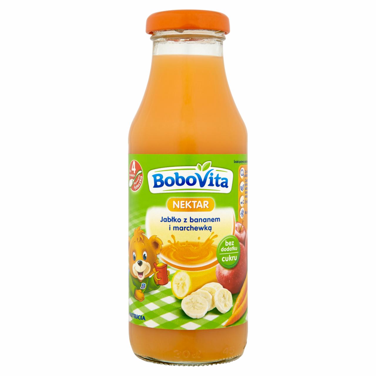 Zdjęcia - BoboVita Nektar jabłka z bananem i marchewką po 6 miesiącu 300 ml