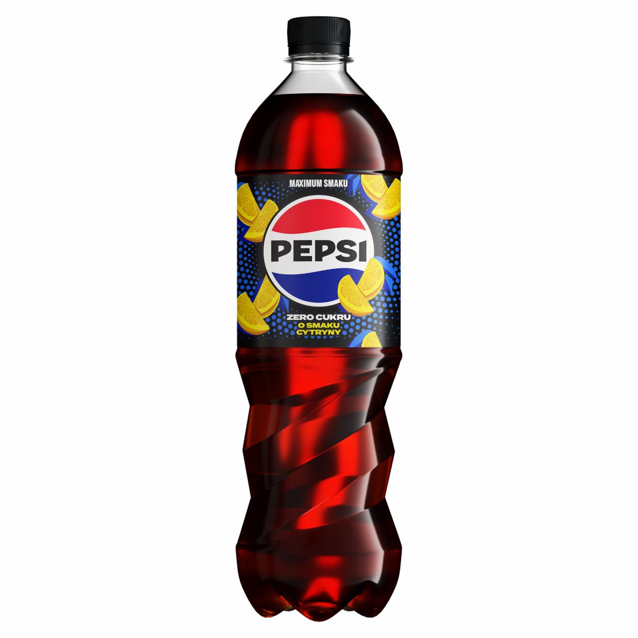 Zdjęcia - Pepsi-Cola Zero cukru Napój gazowany typu cola o smaku cytryny 0,85 l