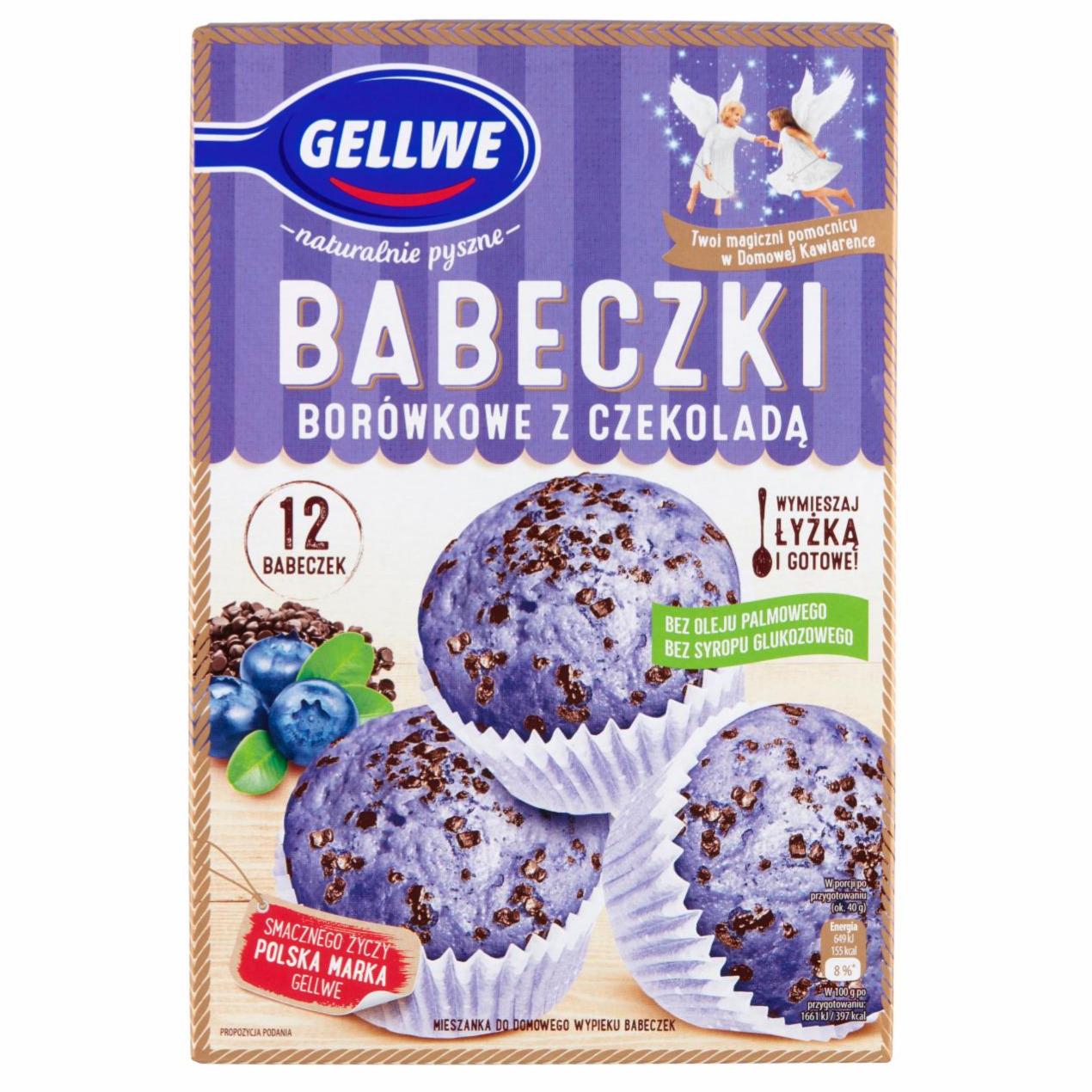 Zdjęcia - Gellwe Babeczki borówkowe z czekoladą mieszanka do wypieku 290 g