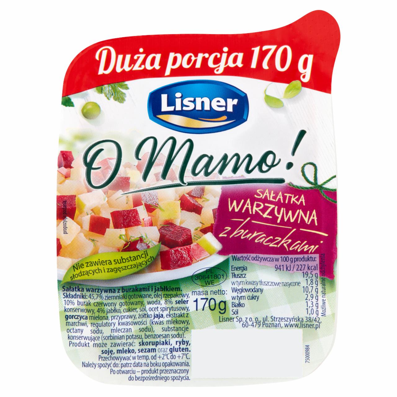 Zdjęcia - Lisner O Mamo! Sałatka warzywna z buraczkami 170 g