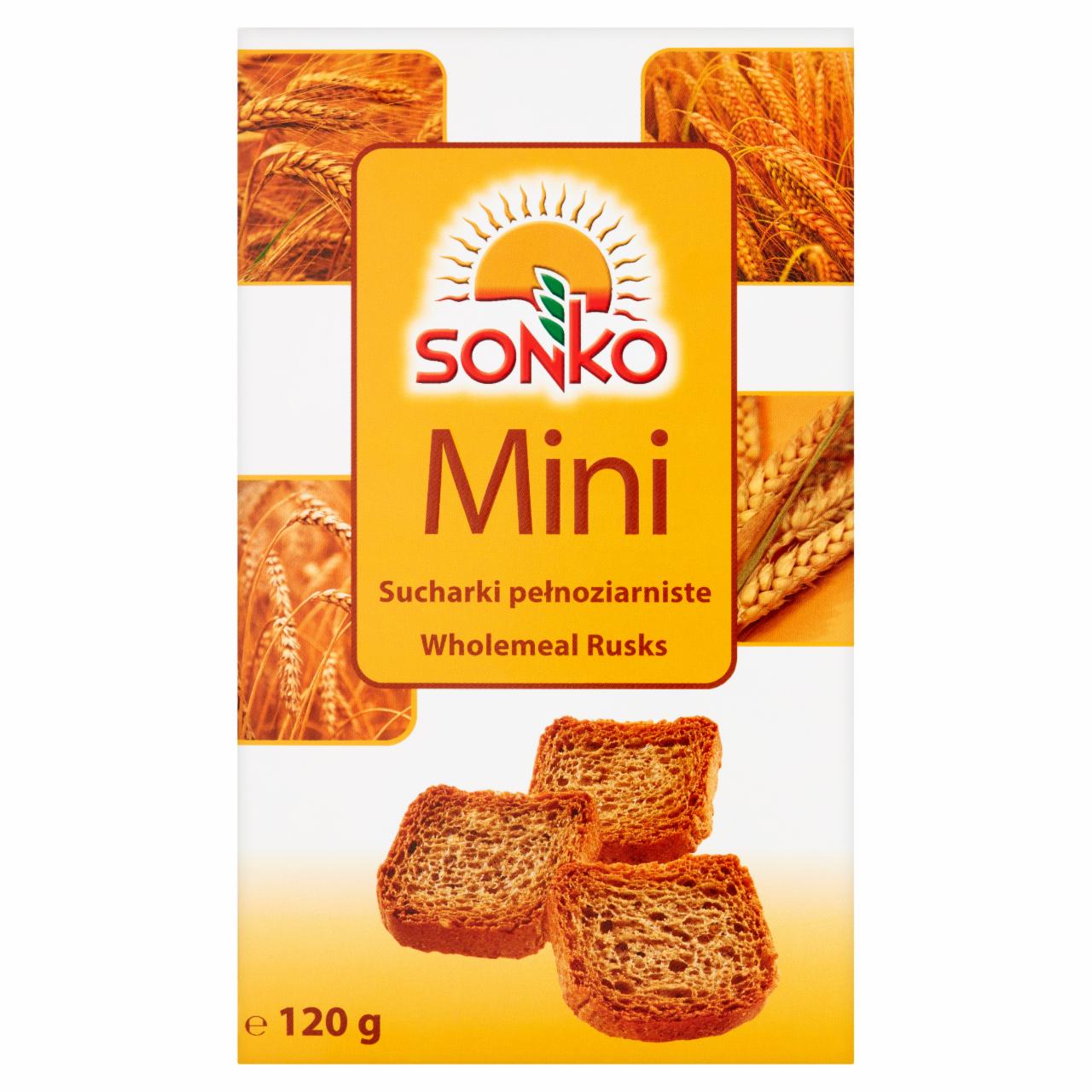 Zdjęcia - Sonko Mini sucharki pełnoziarniste 120 g (60 sztuk)