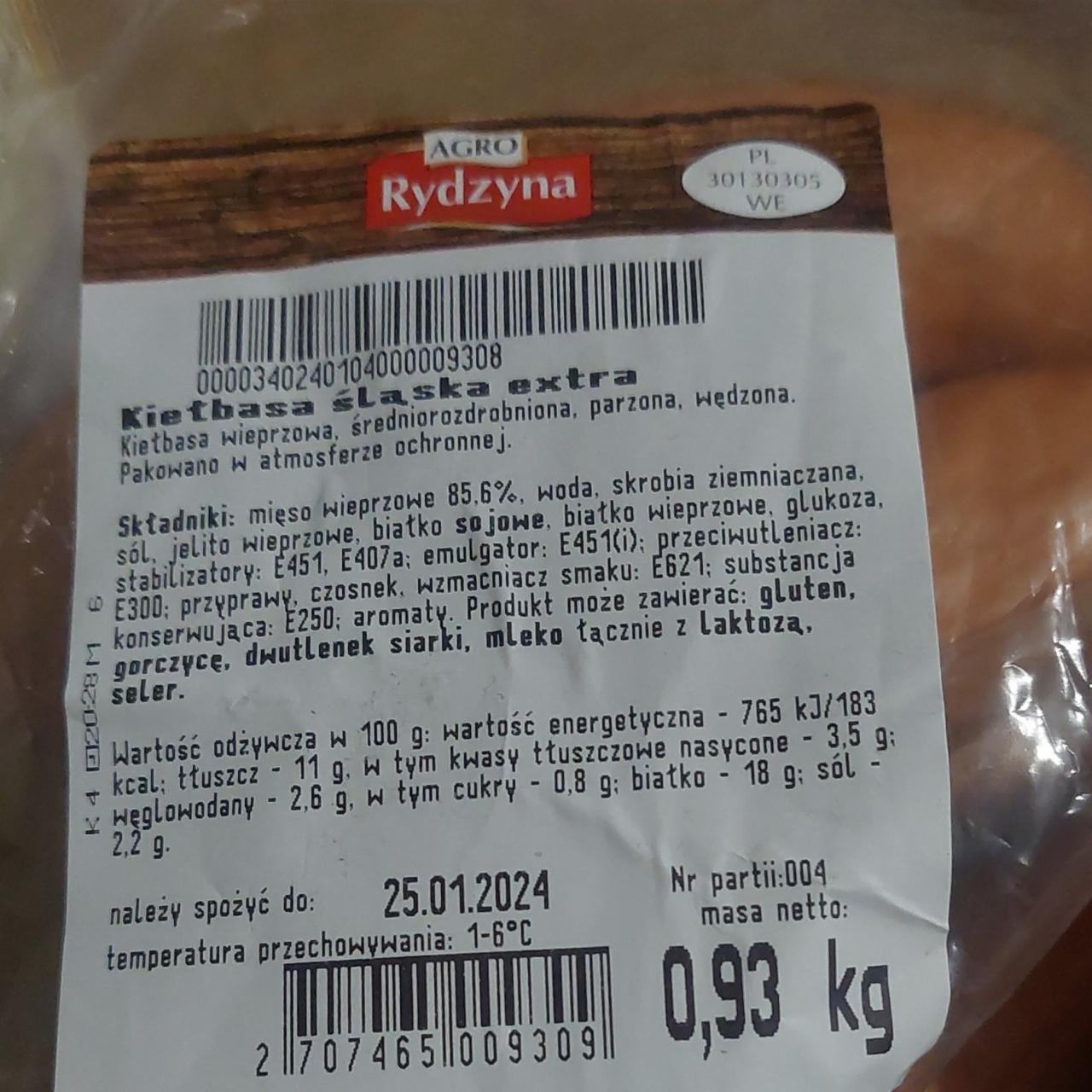 Zdjęcia - Kiełbasa Śląska Extra Agro Rydzyna