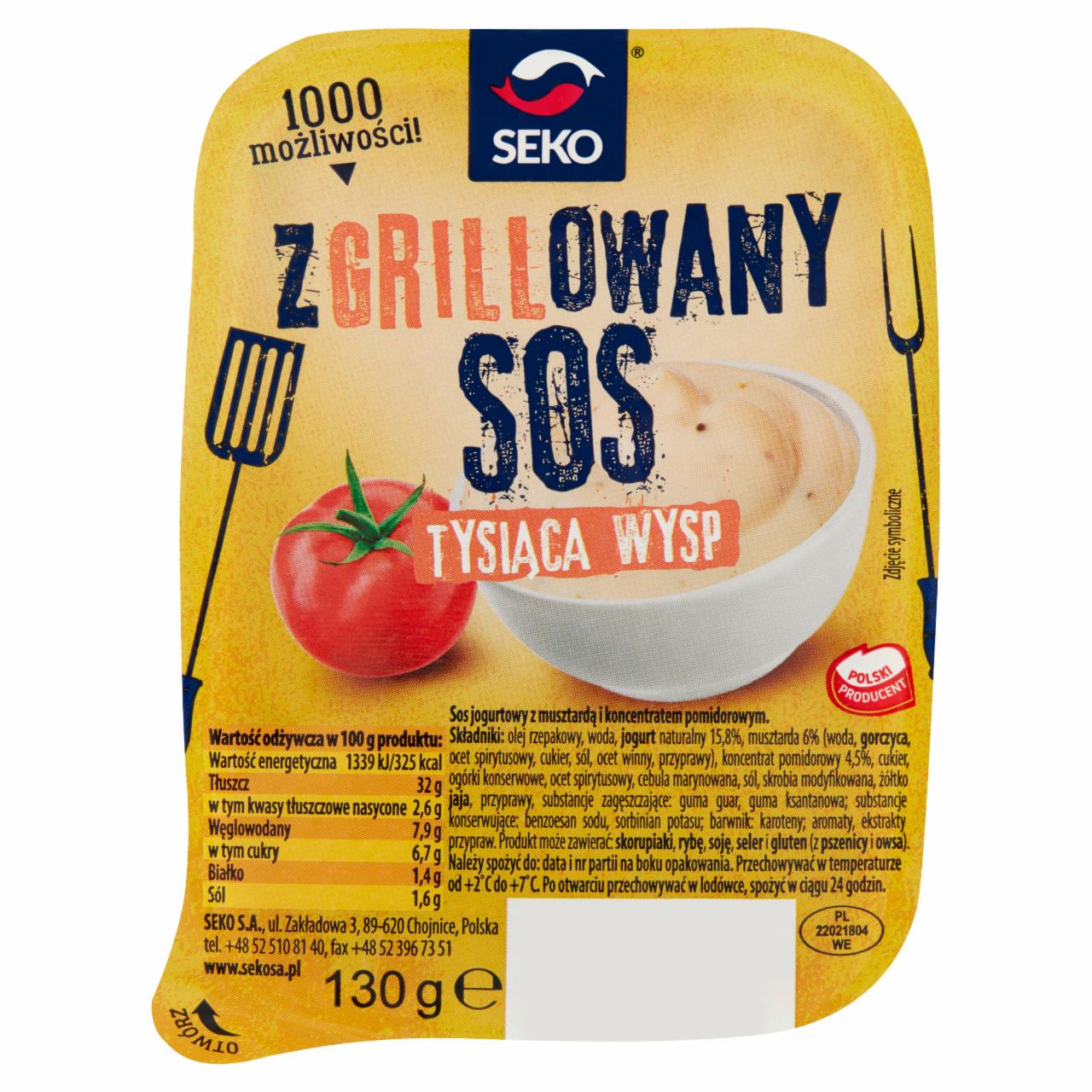 Zdjęcia - Seko Zgrillowany sos tysiąca wysp 130 g