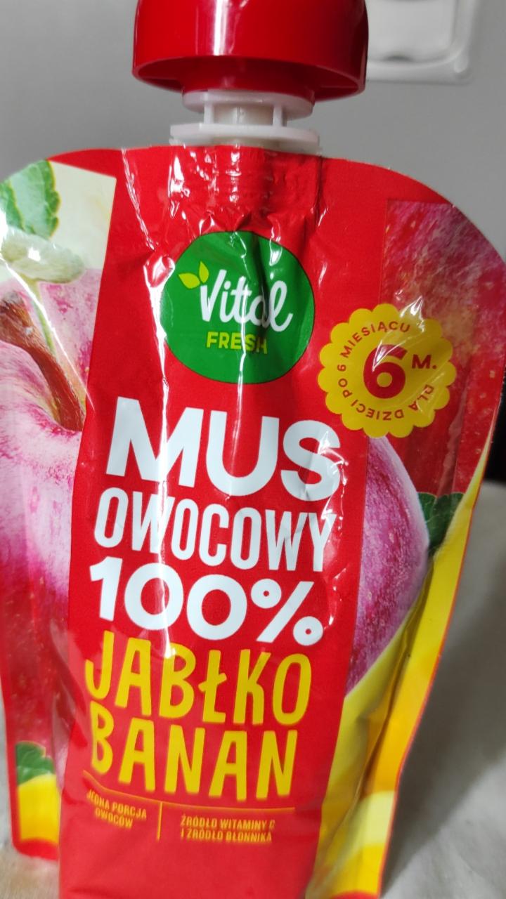 Zdjęcia - Mus owocowy 100% Jabłko Banan Vital Fresh