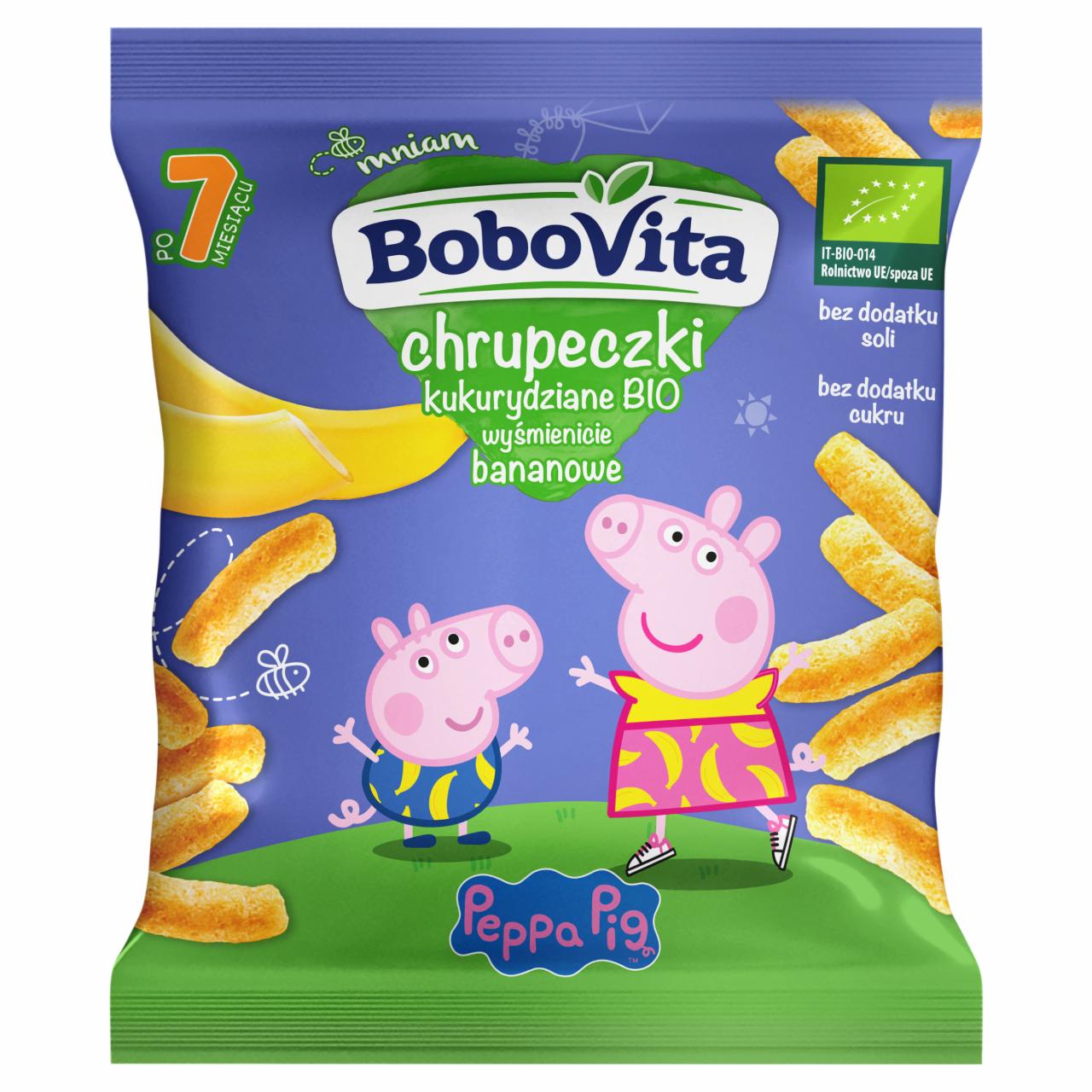 Zdjęcia - BoboVita Chrupeczki kukurydziane bio wyśmienicie bananowe po 7 miesiącu 20 g