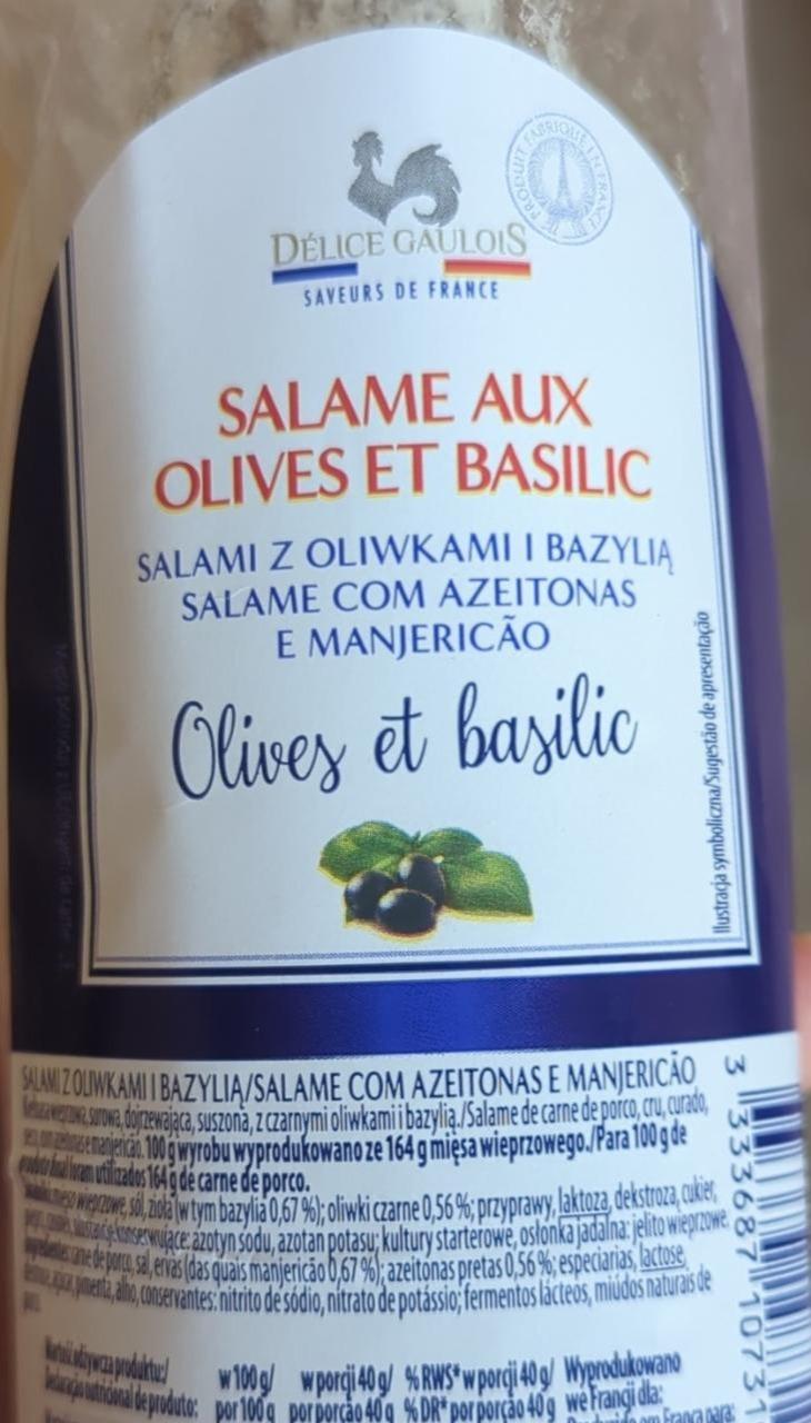 Zdjęcia - Salami z oliwkami i bazylią - Delice Gaulois