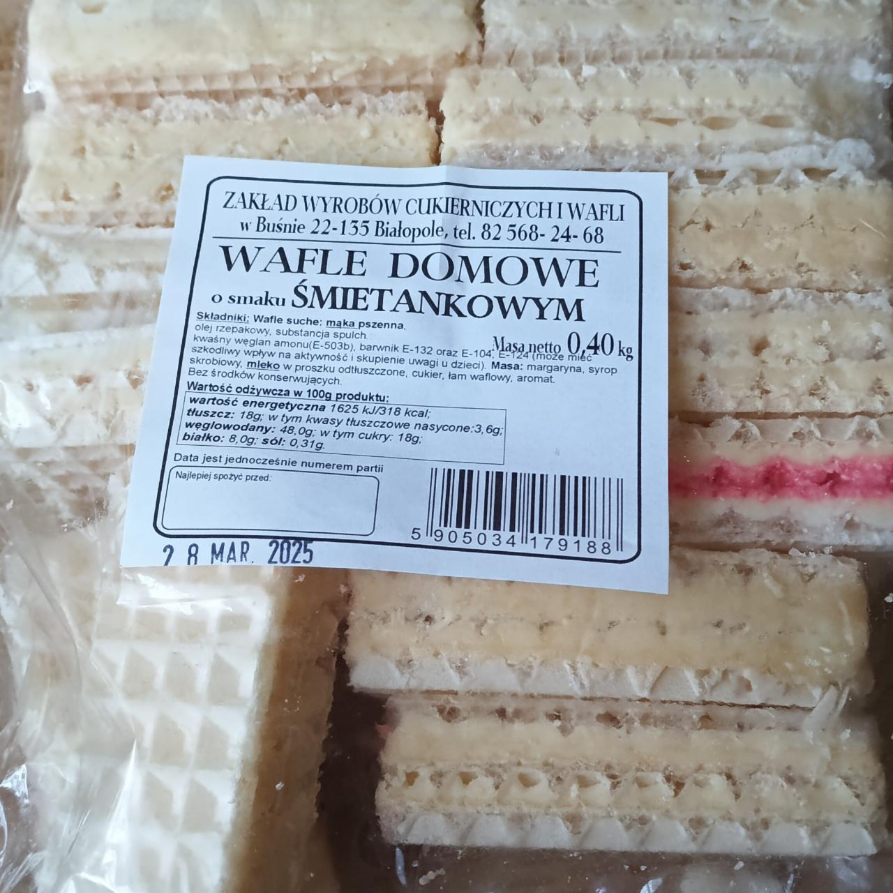 Zdjęcia - wafle domowe o smaku śmietankowym Zakład wyrobów cukierniczych i wafli w Buśnie