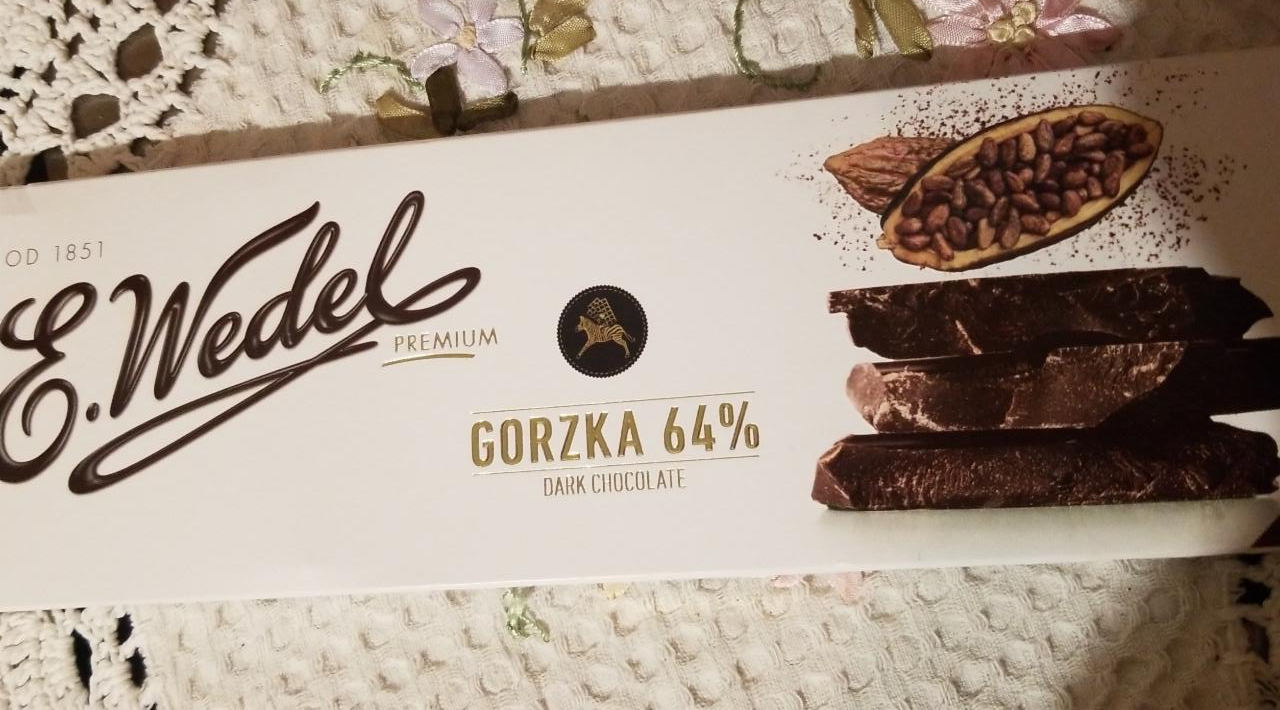 Zdjęcia - E. Wedel Premium Czekolada gorzka 64 % 220 g