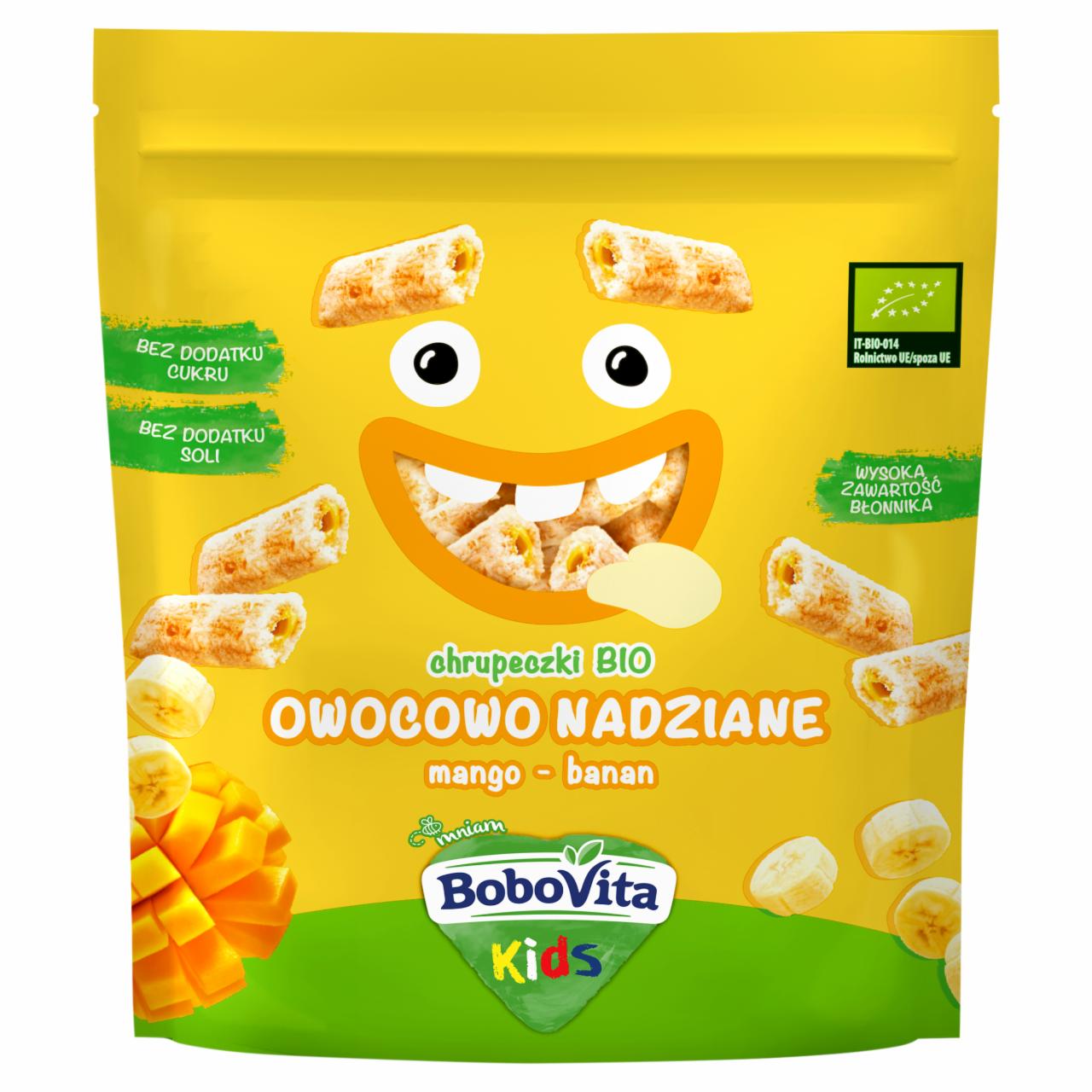 Zdjęcia - BoboVita Kids Chrupeczki bio owocowo nadziane mango-banan po 3 roku życia 30 g