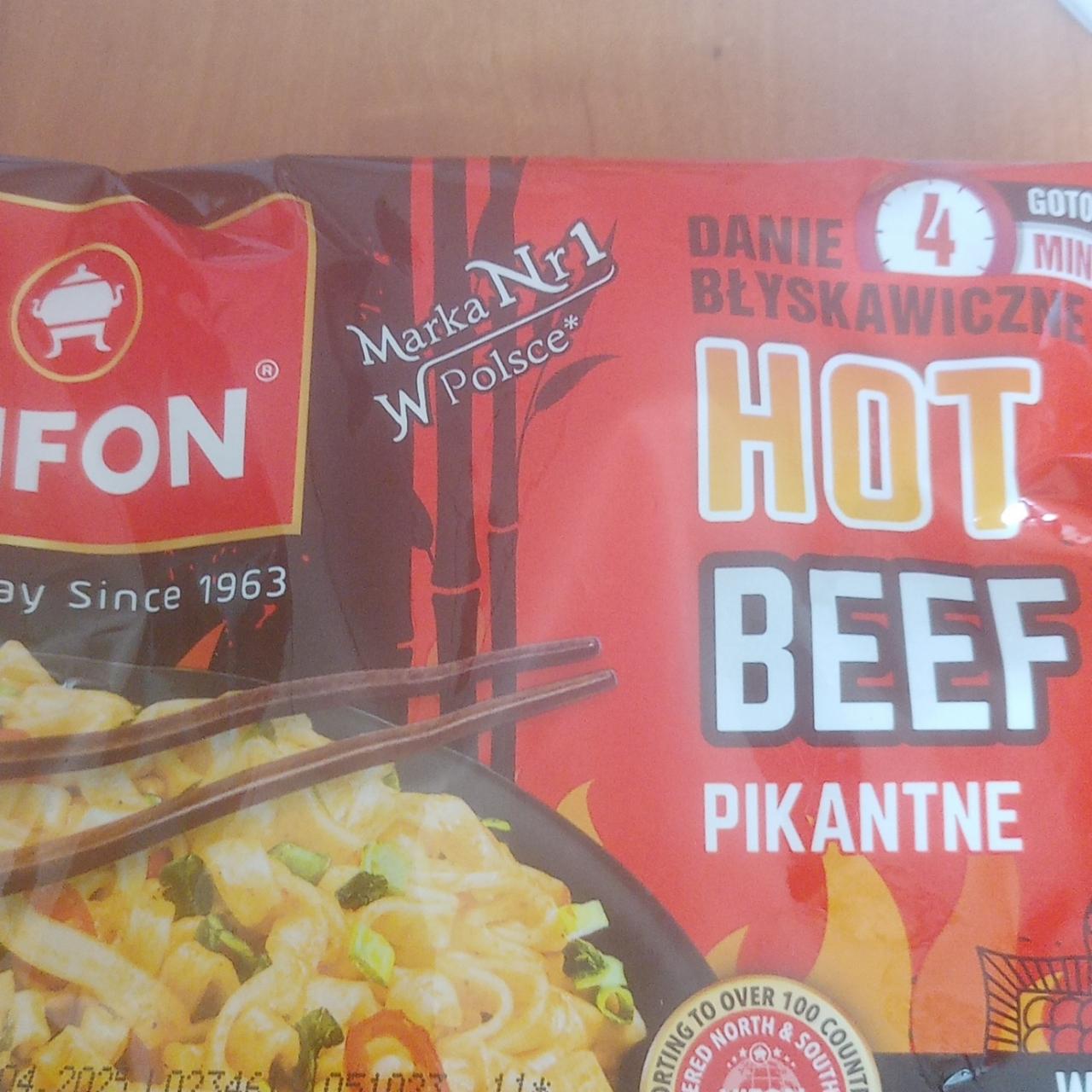 Zdjęcia - Vifon Hot Beef Danie błyskawiczne 90 g