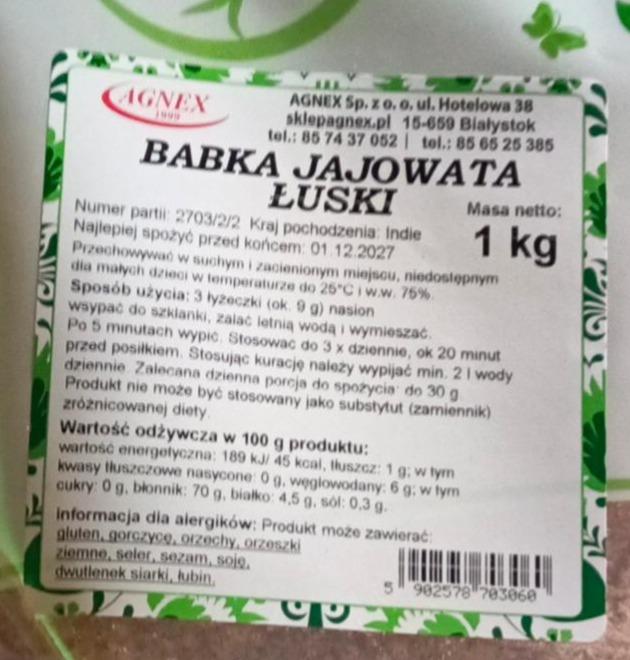 Zdjęcia - Babka jajowata łuski Agnex