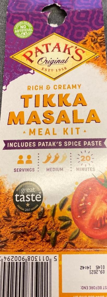 Zdjęcia - Patak's Zestaw Tikka Masala do przygotowania dania w stylu indyjskim 313 g