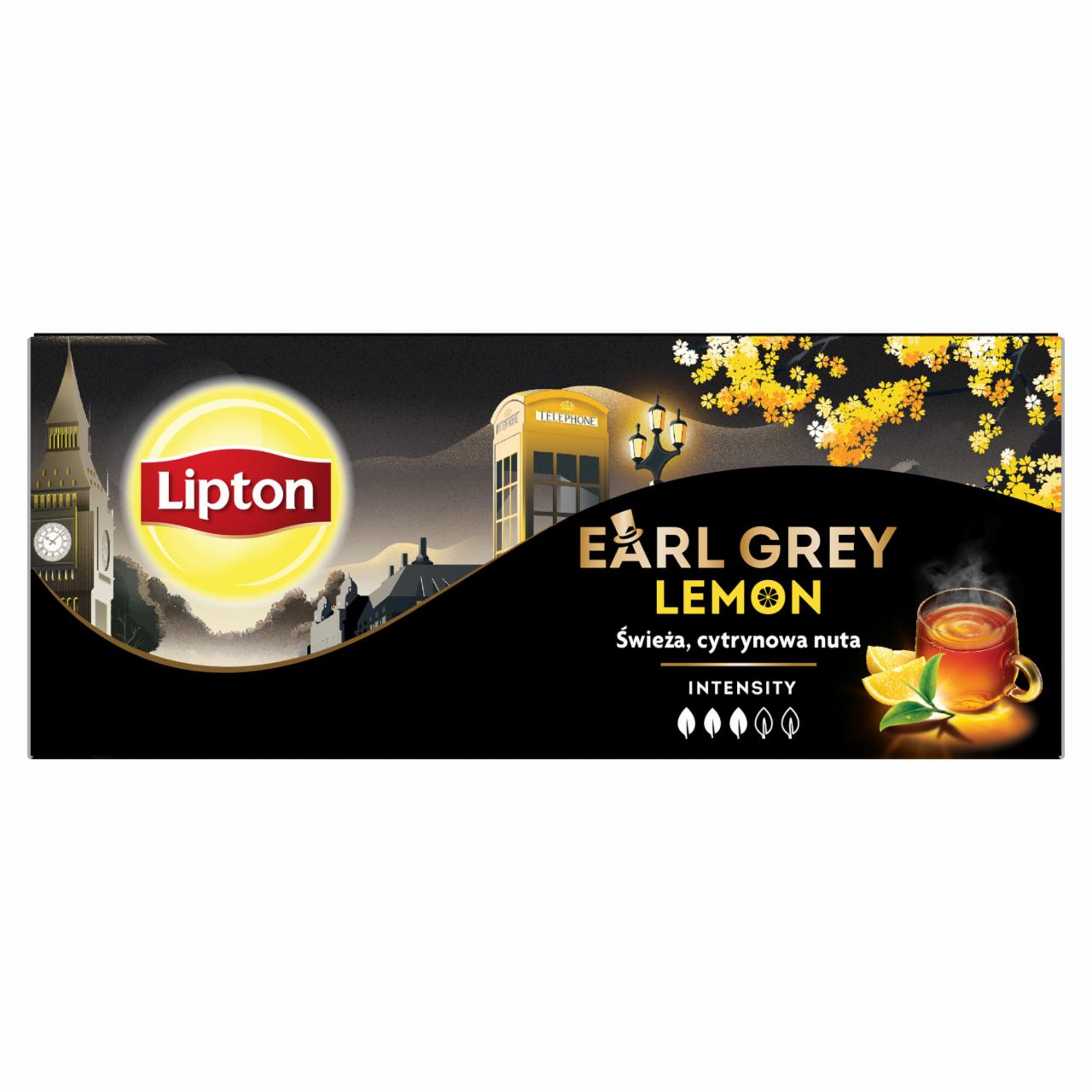 Zdjęcia - Lipton Earl Grey Lemon Herbata czarna aromatyzowana 50 g (25 torebek)