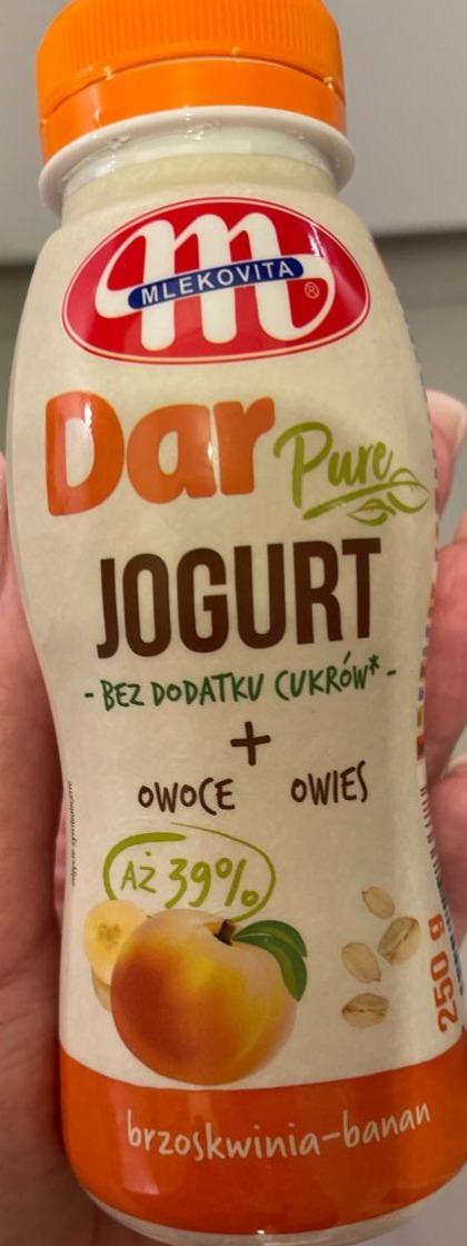Zdjęcia - Dar Pure Jogurt brzoskwinia-banan Mlekovita