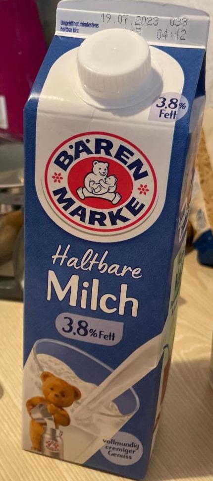 Zdjęcia - Haltbare milch 3.8% Bären Marke