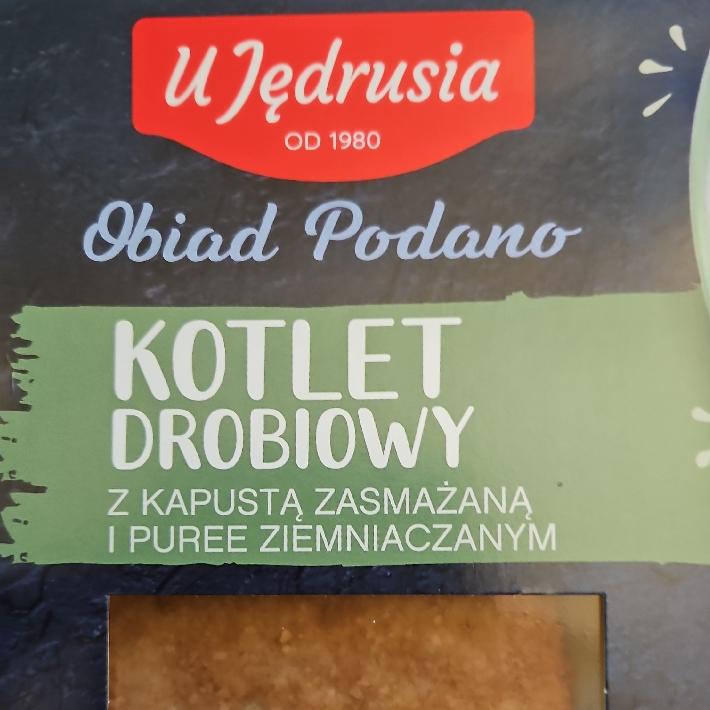 Zdjęcia - Kotlet drobiowy z kapusta zasmażana i puree ziemniaczanym U Jędrusia
