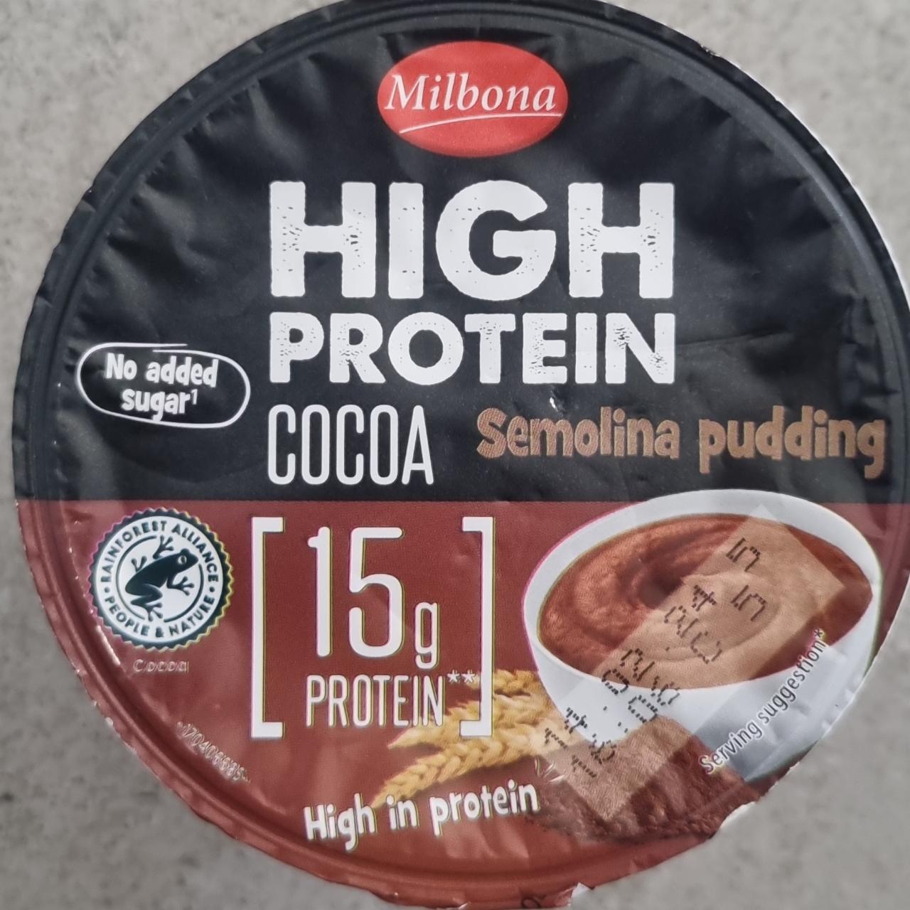 Zdjęcia - High protein cocoa semolina pudding Milbona