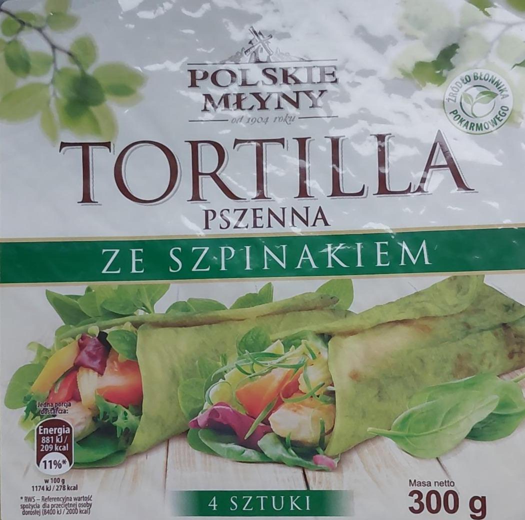 Zdjęcia - Tortilla pszenna ze szpinakiem Polskie Młyny