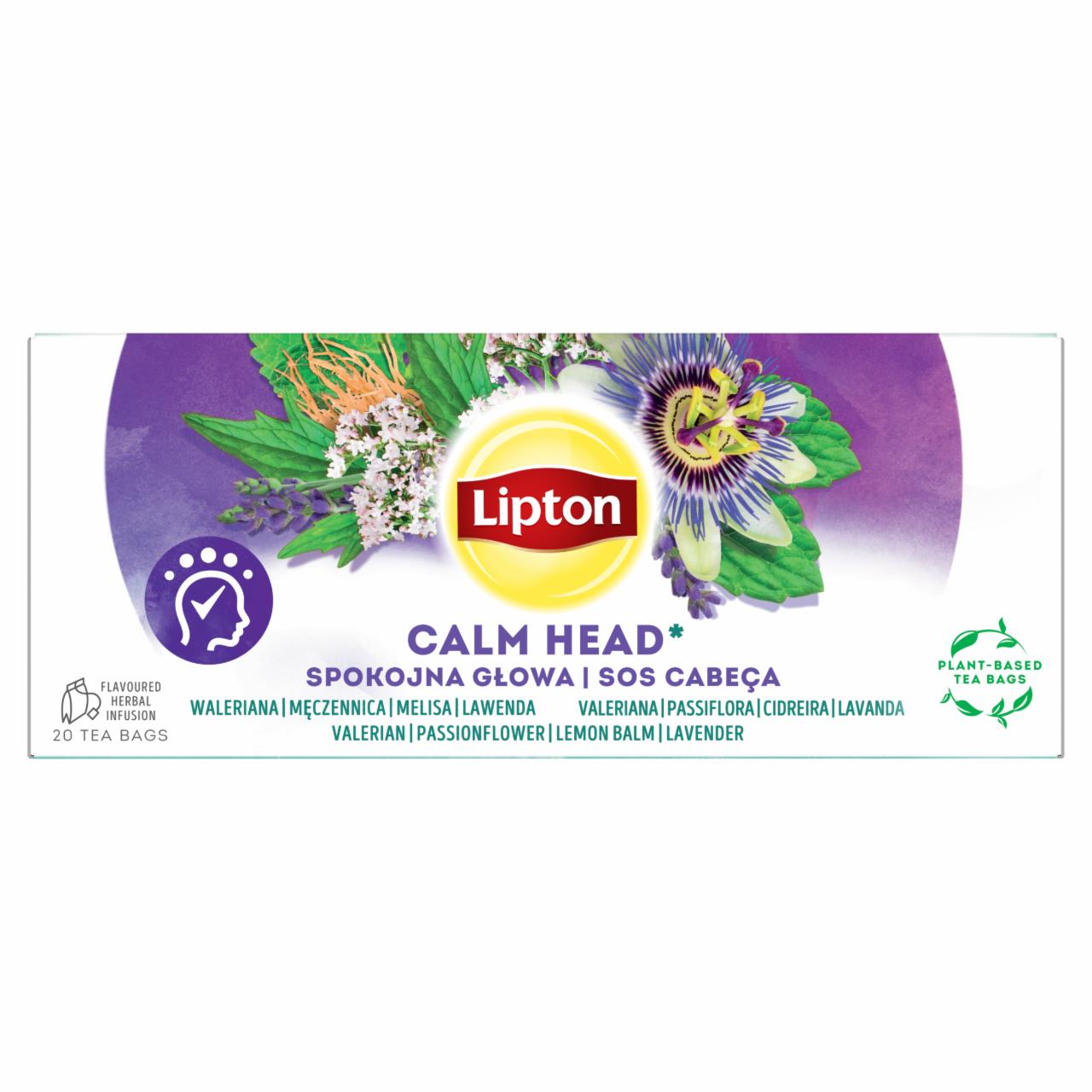 Zdjęcia - Lipton Herbatka ziołowa z naturalnym aromatem spokojna głowa 26 g (20 torebek)