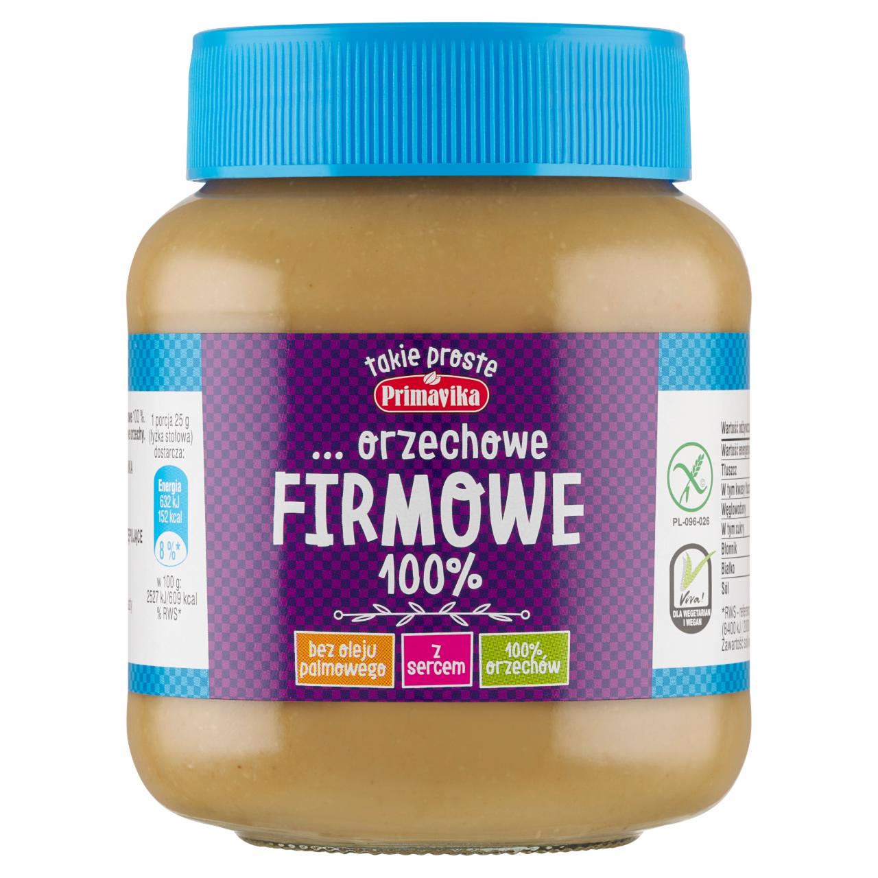 Zdjęcia - Primavika Pasta orzechowa z prażonych orzeszków arachidowych 100 % 350 g