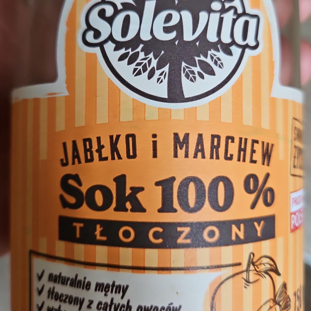 Zdjęcia - Sok tłoczony 100% jabłko i marchew Solevita