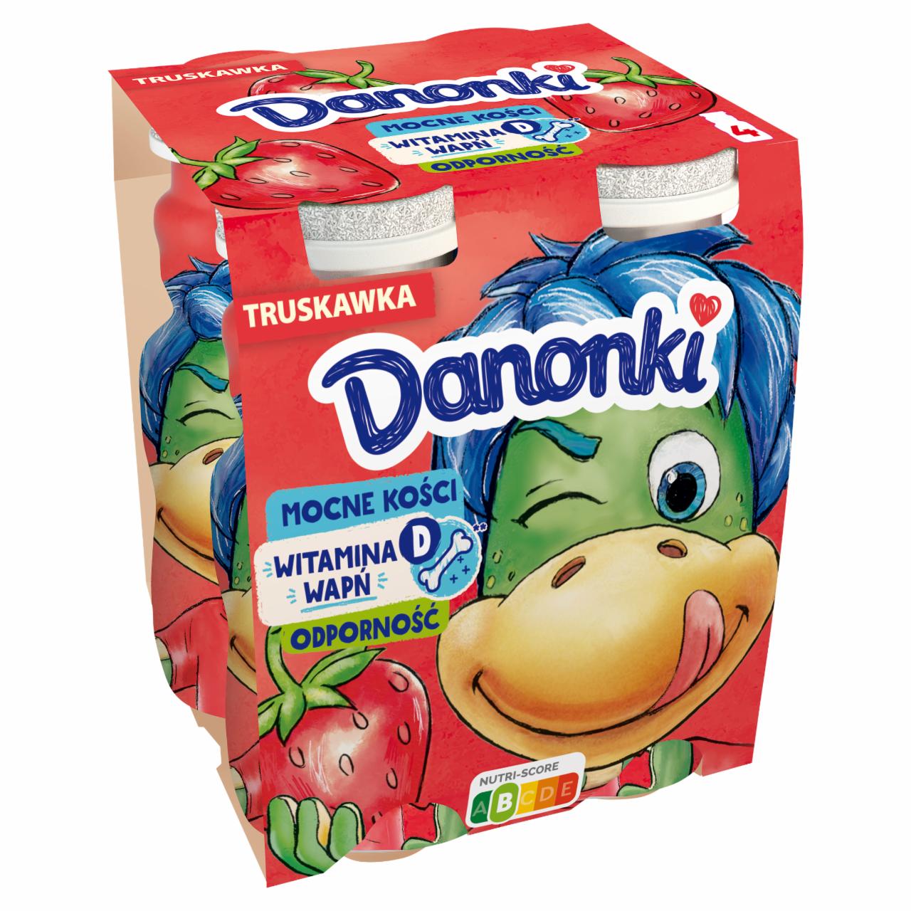 Zdjęcia - Danone Danonki Jogurt do picia truskawka 400 g (4 x 100 g)