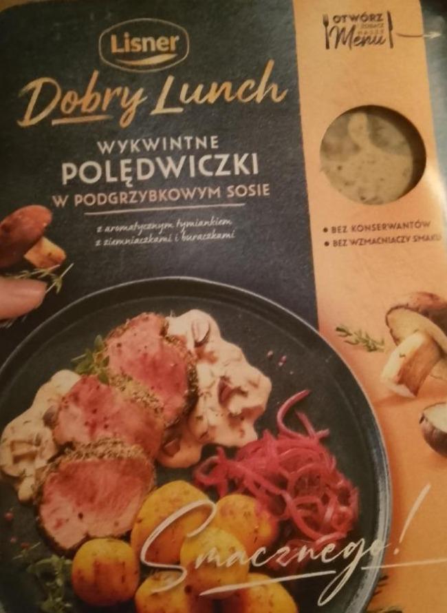 Zdjęcia - Dobry lunch wykwintne polędwiczki w podgrzybkowym sosie Lisner