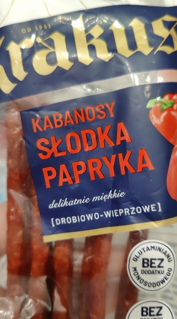 Zdjęcia - Krakus Kabanosy drobiowo-wieprzowe słodka papryka 95 g