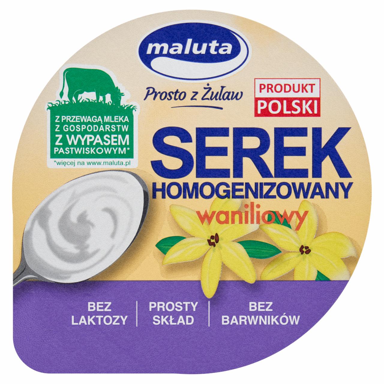 Zdjęcia - Maluta Serek homogenizowany waniliowy bez laktozy 200 g