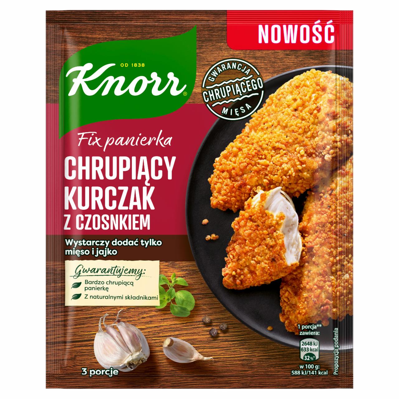 Zdjęcia - Knorr Fix panierka Chrupiący kurczak z czosnkiem 70 g
