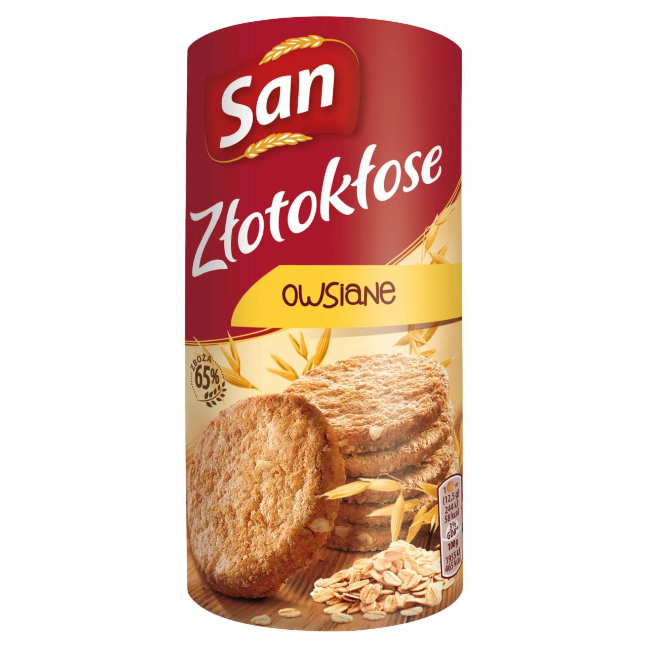 Zdjęcia - San Złotokłose Ciastka owsiane 215 g