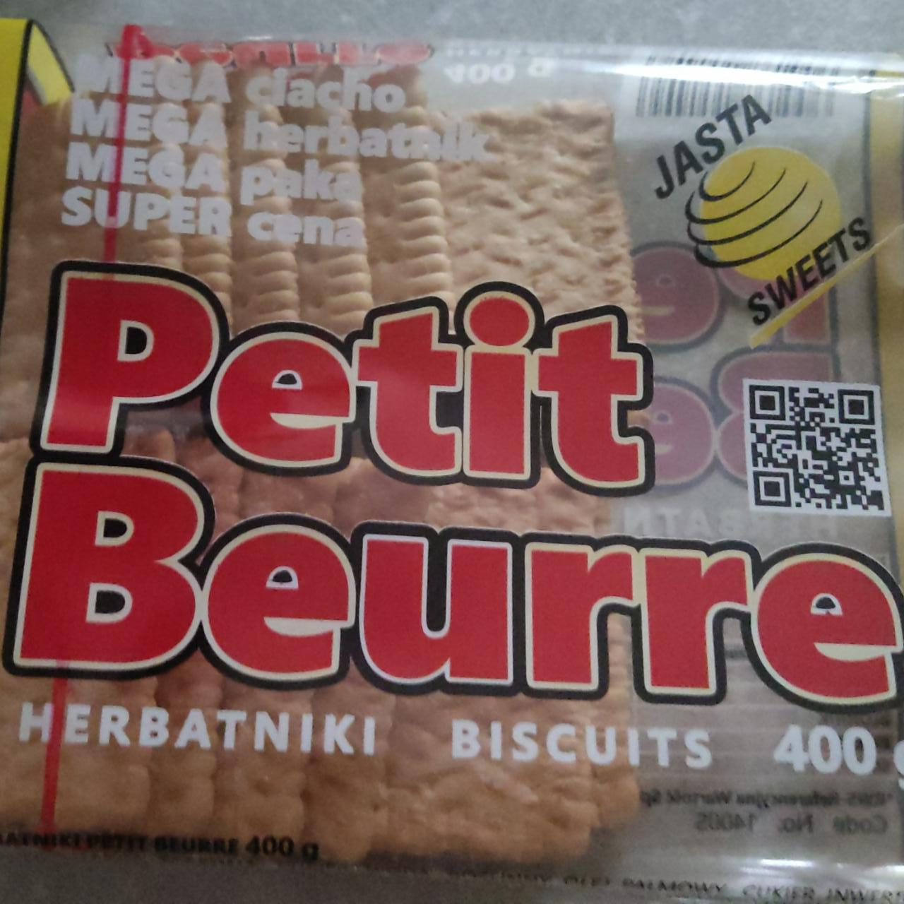 Zdjęcia - Herbatniki kakaowe Petit Beurre 400 g Jasta Sweets