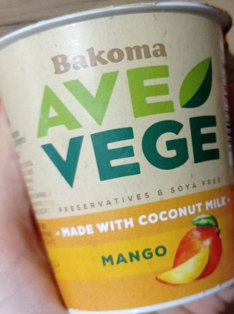 Zdjęcia - Bakoma Ave Vege Deser na kremie kokosowym z mango 150 g