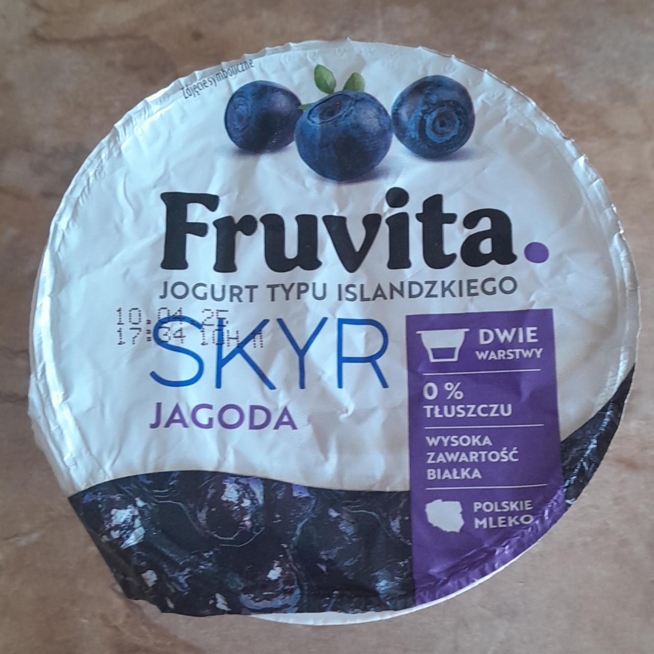 Zdjęcia - Jogurt typu islandzkiego skyr jagoda Fruvita
