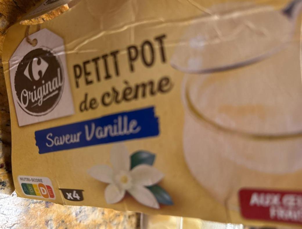 Zdjęcia - Petit pot de creme saveur vanille Carrefour Original