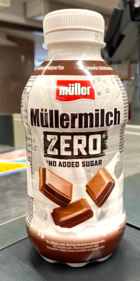 Zdjęcia - Müllermilch s čokoládovou příchutí zero no added sugar Müller