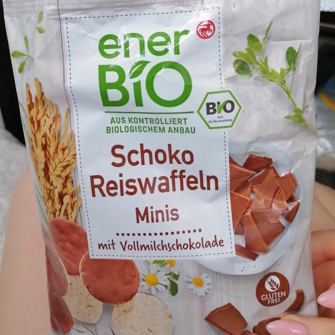 Zdjęcia - Mini czekoladowe wafle ryżowe z mleczną czekoladą EnerBio