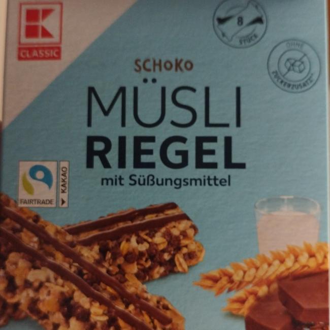 Zdjęcia - Schoko müsli Riegel mit süßungsmittel K-Classic