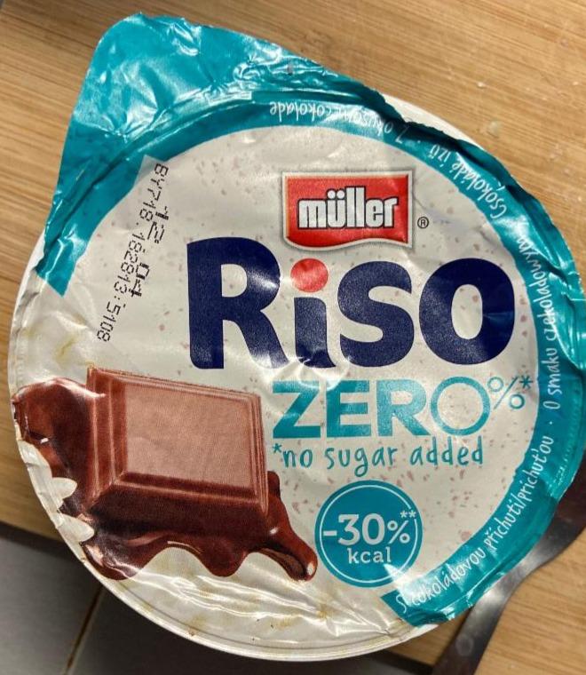 Zdjęcia - Riso zero % no sugar added s čokoládovou příchutí Müller