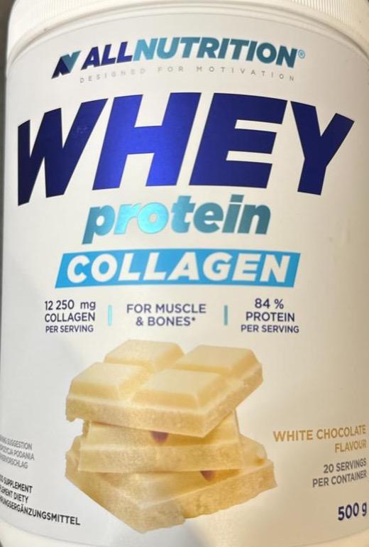 Zdjęcia - Whey protein collagen white chocolate flavour Allnutrition