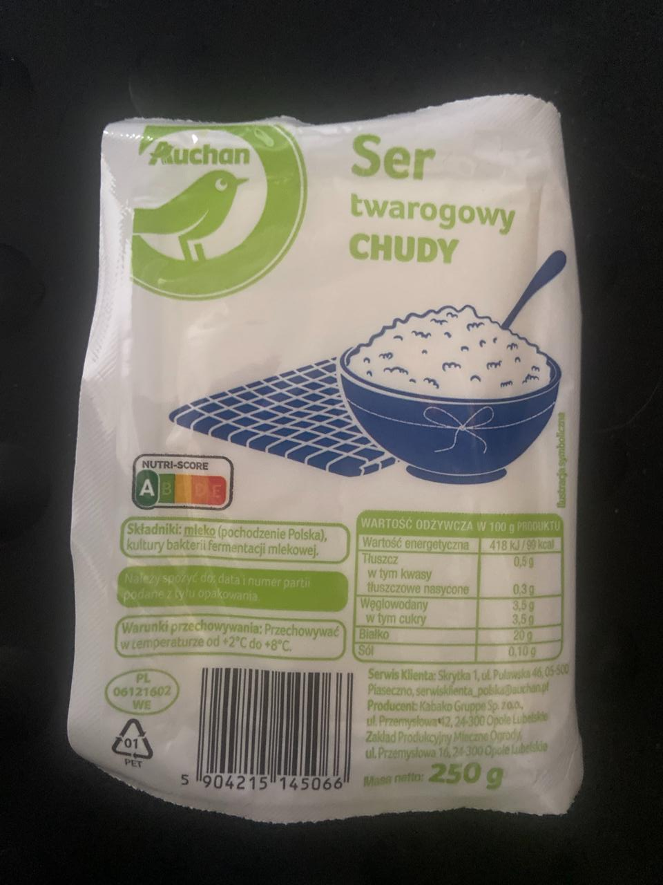 Zdjęcia - Ser twarogowy chudy Auchan
