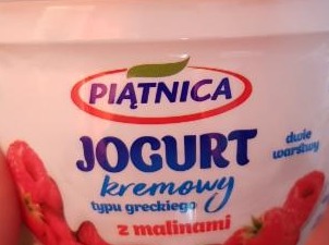 Zdjęcia - Jogurt typu greckiego z malinami 4% Piątnica