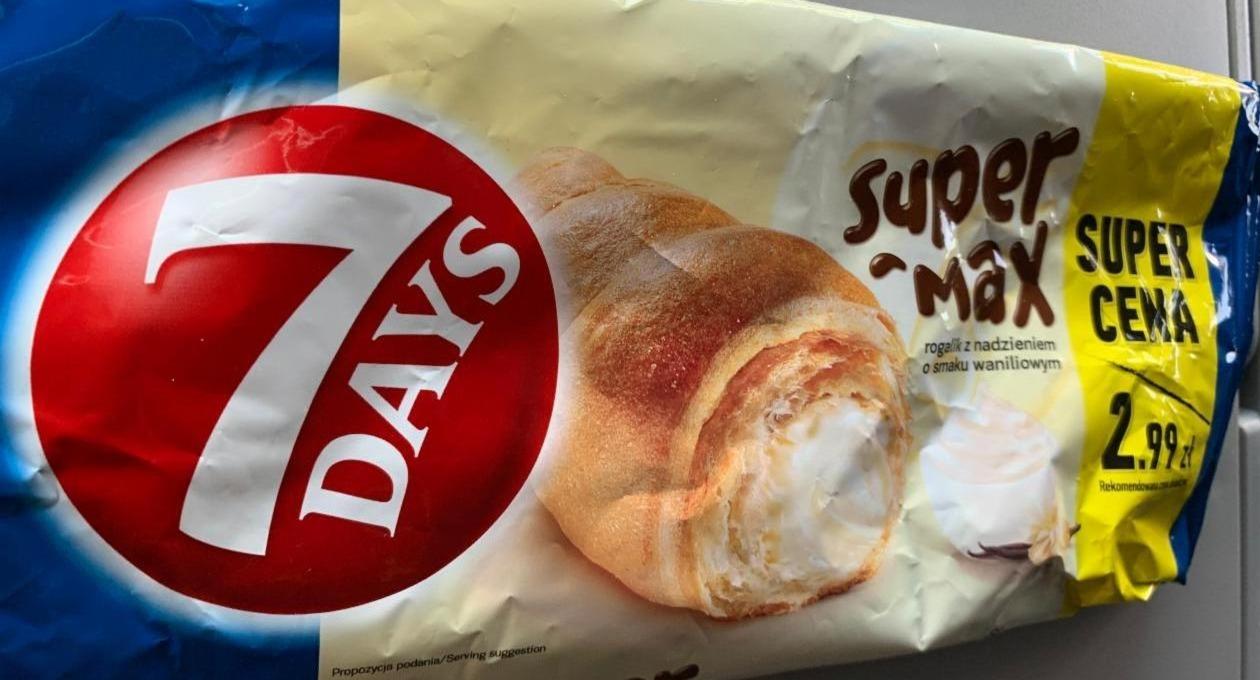 Zdjęcia - 7 Days Super Max Rogalik z nadzieniem o smaku waniliowym 110 g