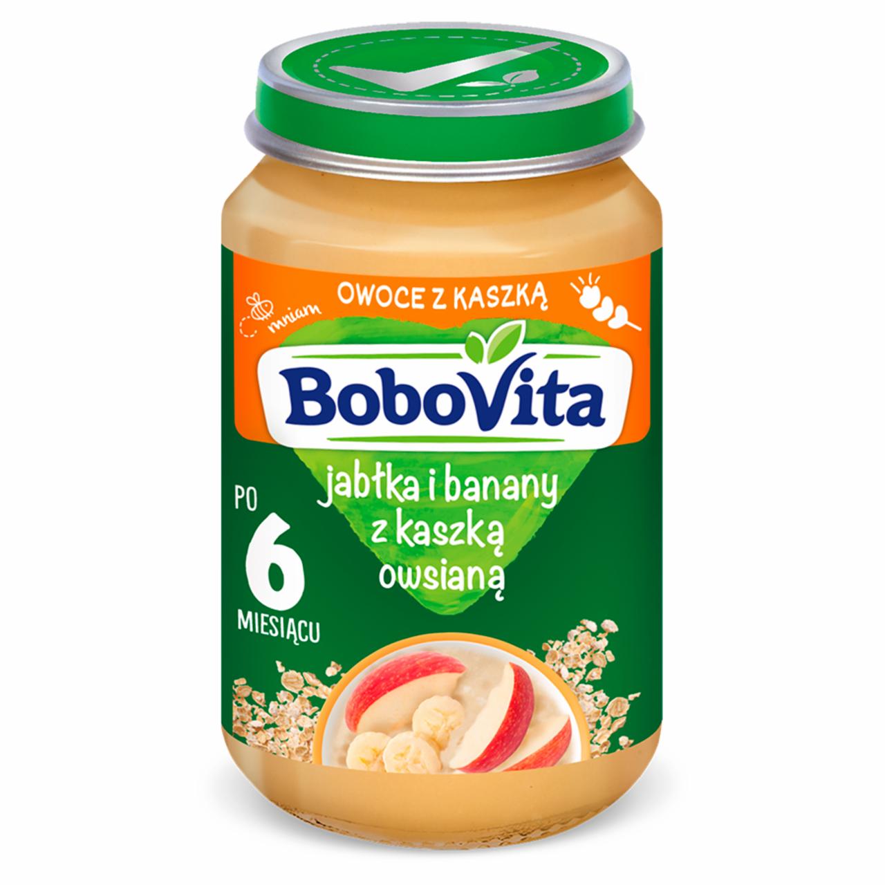 Zdjęcia - BoboVita Jabłka i banany z kaszką owsianą po 6 miesiącu 190 g