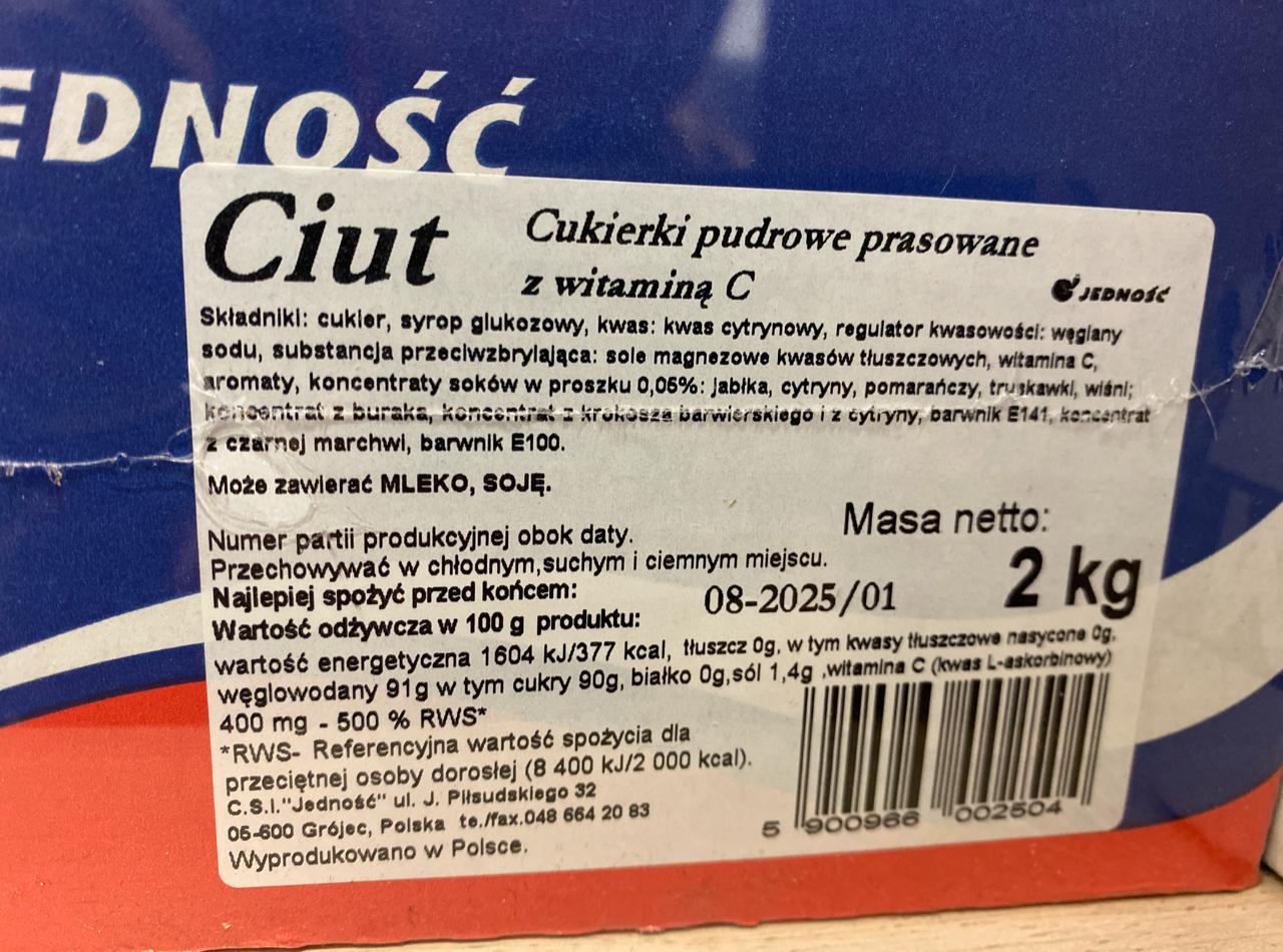 Zdjęcia - Cukierki pudrowe prasowane z witaminą C Ciut