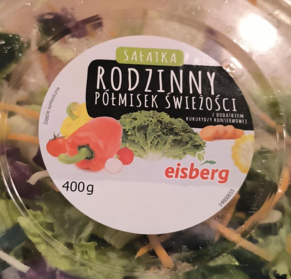 Zdjęcia - Sałatka rodzinny półmisek świeżości z dodatkiem kukurydzy konserwowanej Eisberg